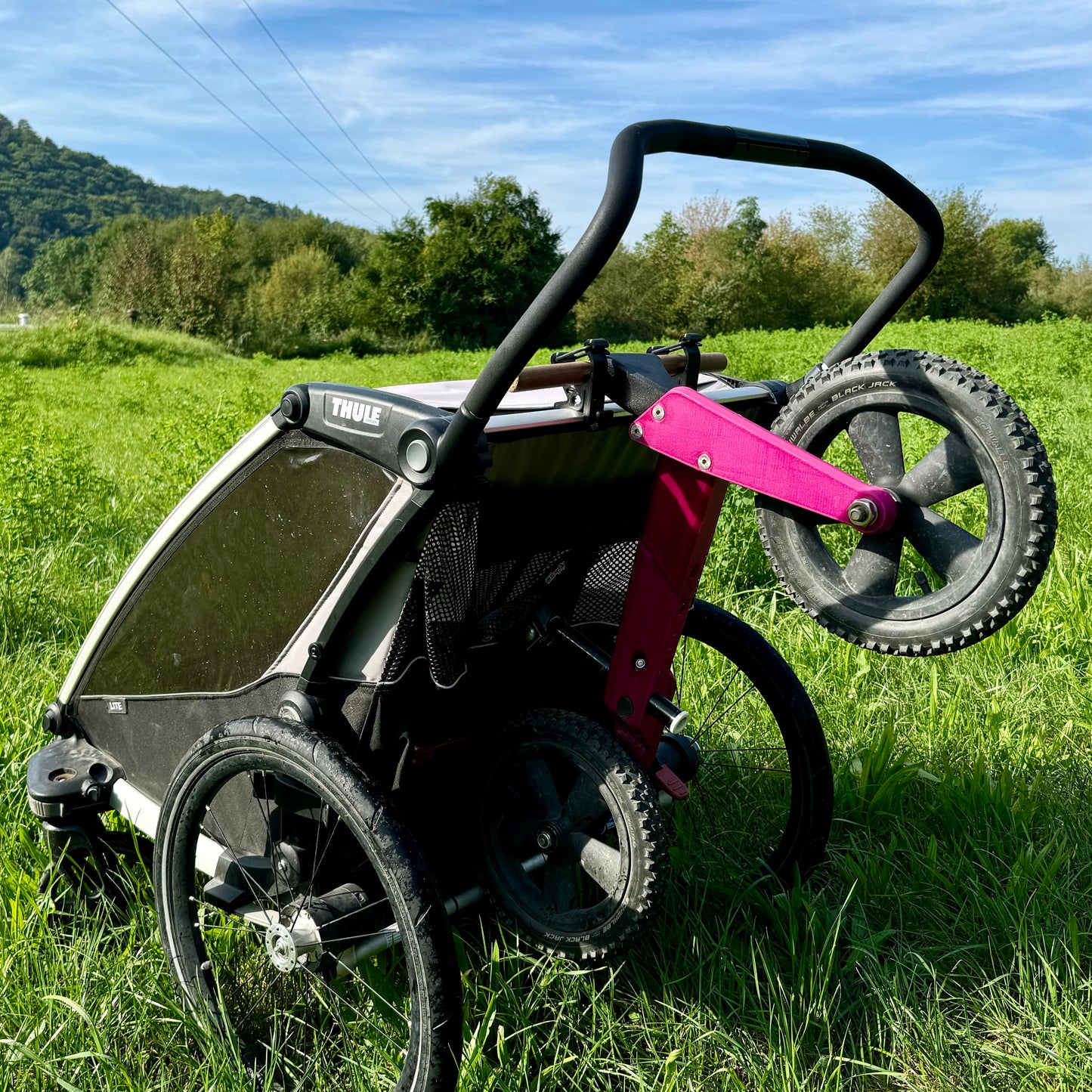Fahrrad- und Laufradhalterung für Thule Chariot